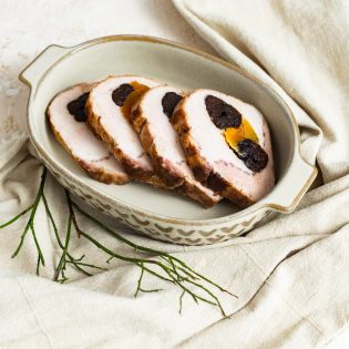 Schab nadziewany śliwką i morelą 0,5 kg