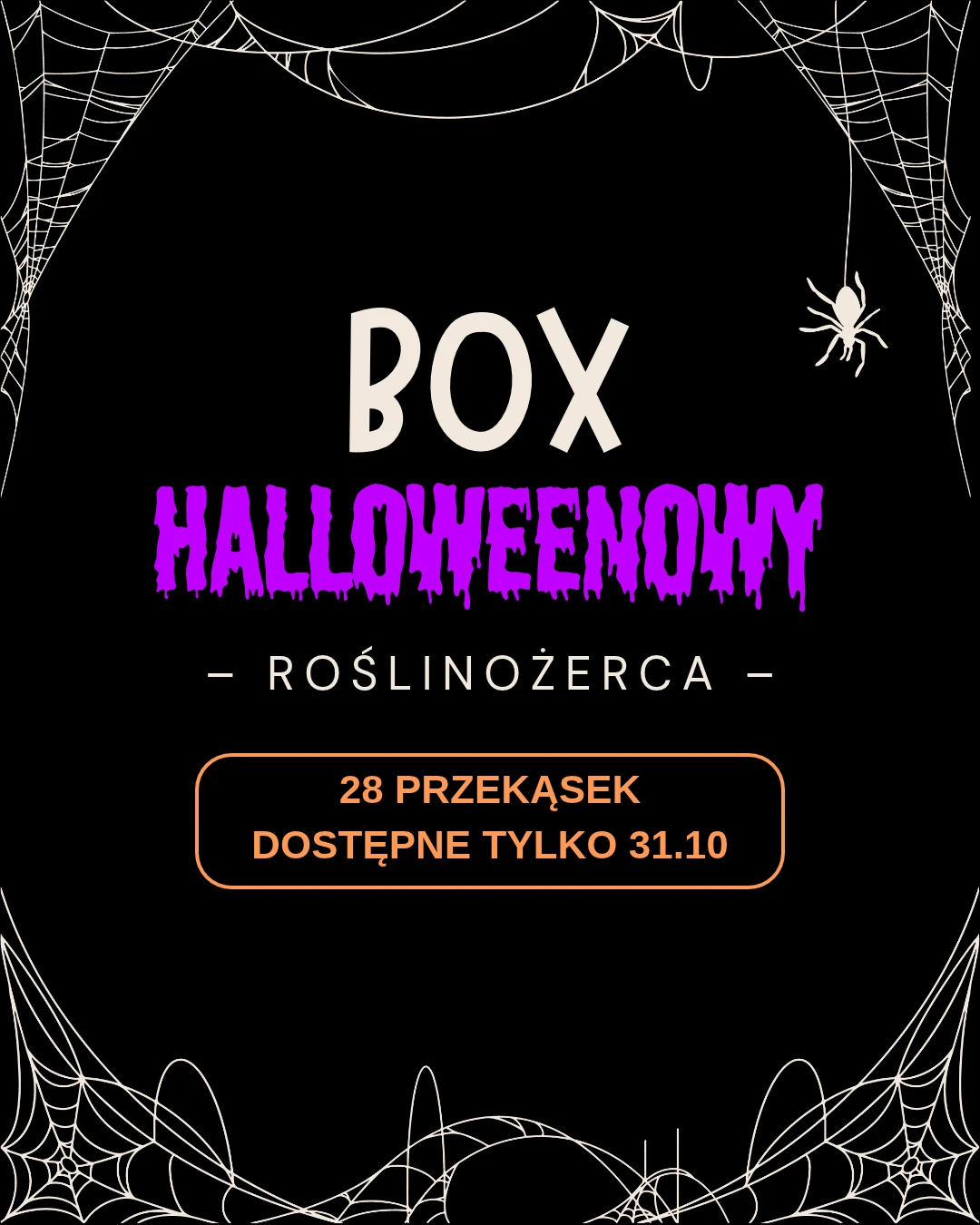 Box Halloweenowy 2026 – Roślinożerca (vege) – No To Plum Catering