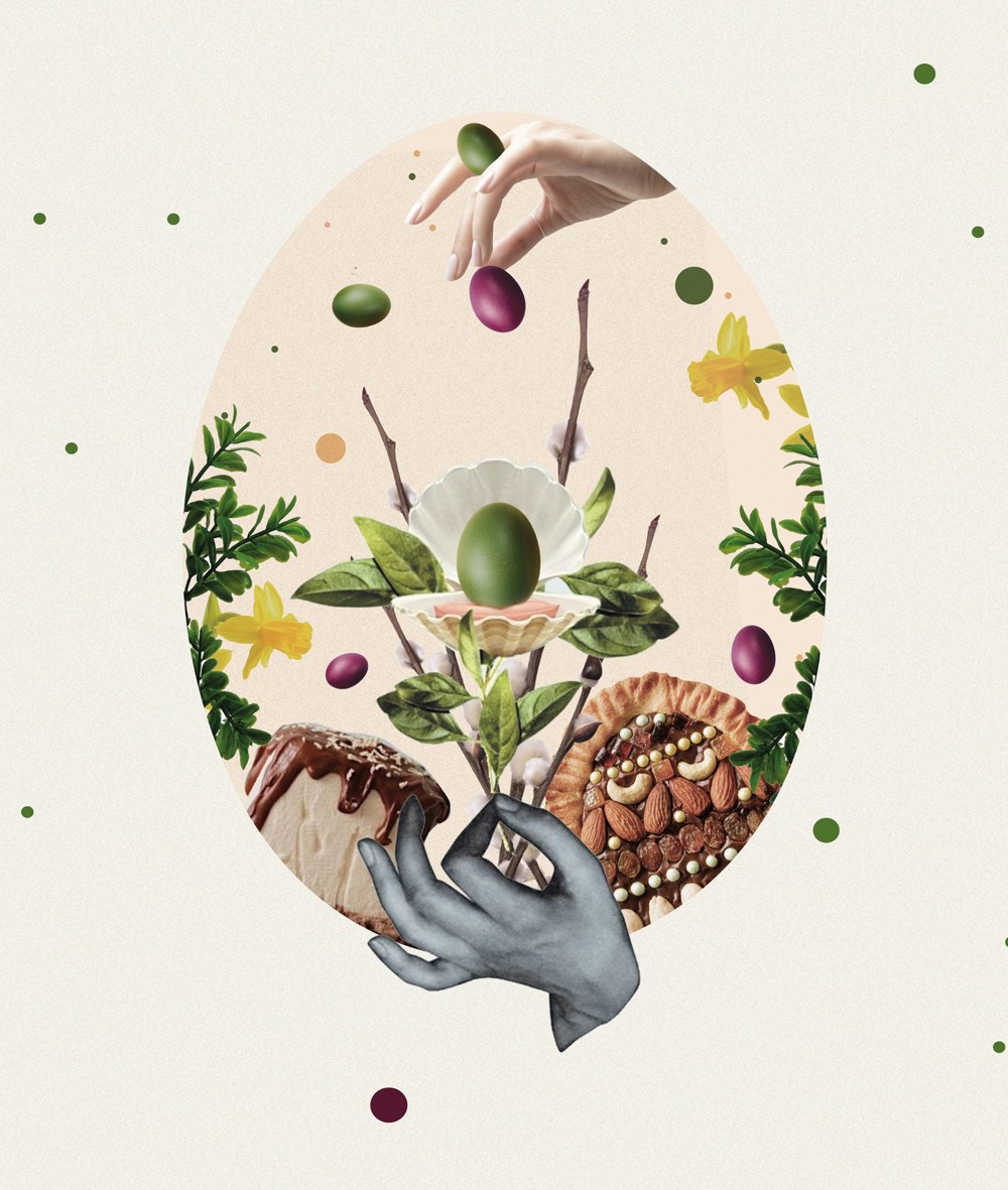 Wielkanocny kolaż No To Plum – pisanki, bazie, sernik i mazurek